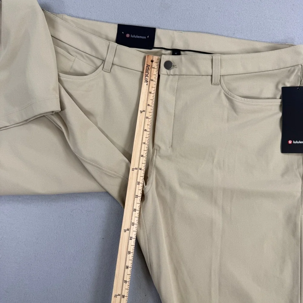 Lululemon ABC Pant Mens Large 40x32 Trench Chino Slim Fit Warpstreme LM5ALWS